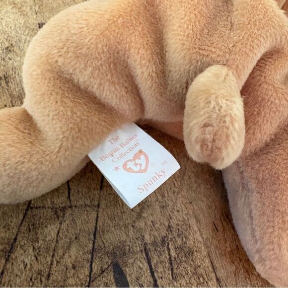 Vintage Ty Beanie Baby Spunky Cockerspaniel Tan Dog Stuffed Animal Plush Toy - Picture 7 of 9